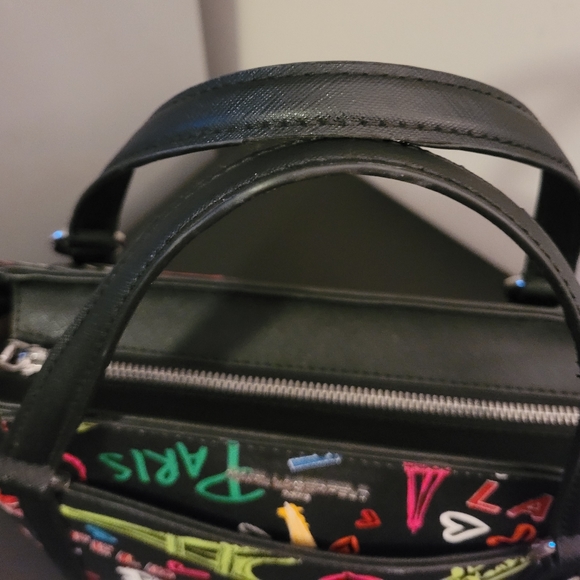 Karl Lagerfeld Adele Paris graffiti satchel - Picture 7 of 10
